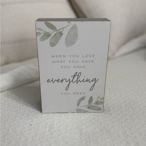 Decorative Quote Block with Leaf Design